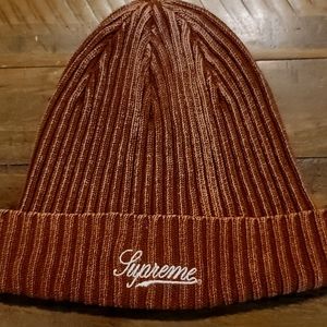 SUPREME Bleached Rib Beanie - Burnt Orange